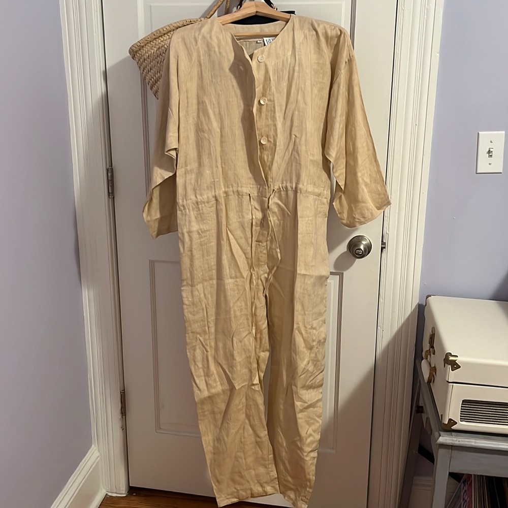 Little Tienda boiler jumpsuit in light tan